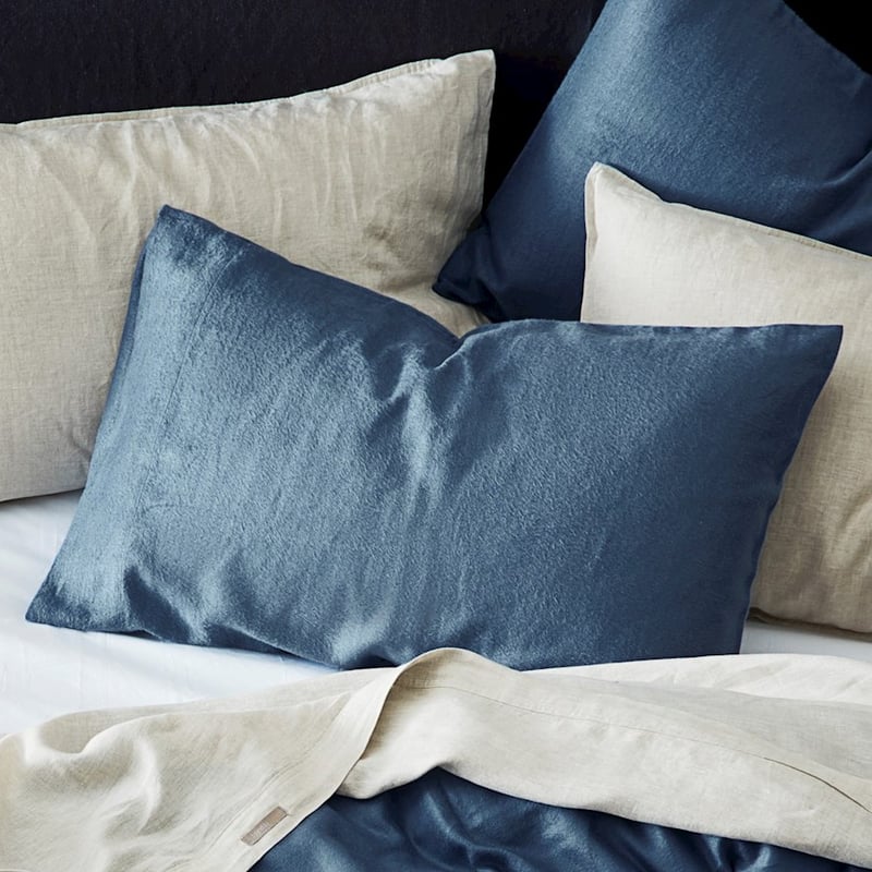 Luxury Steel Blue Flannelette Quilt Cover Set + Separates
