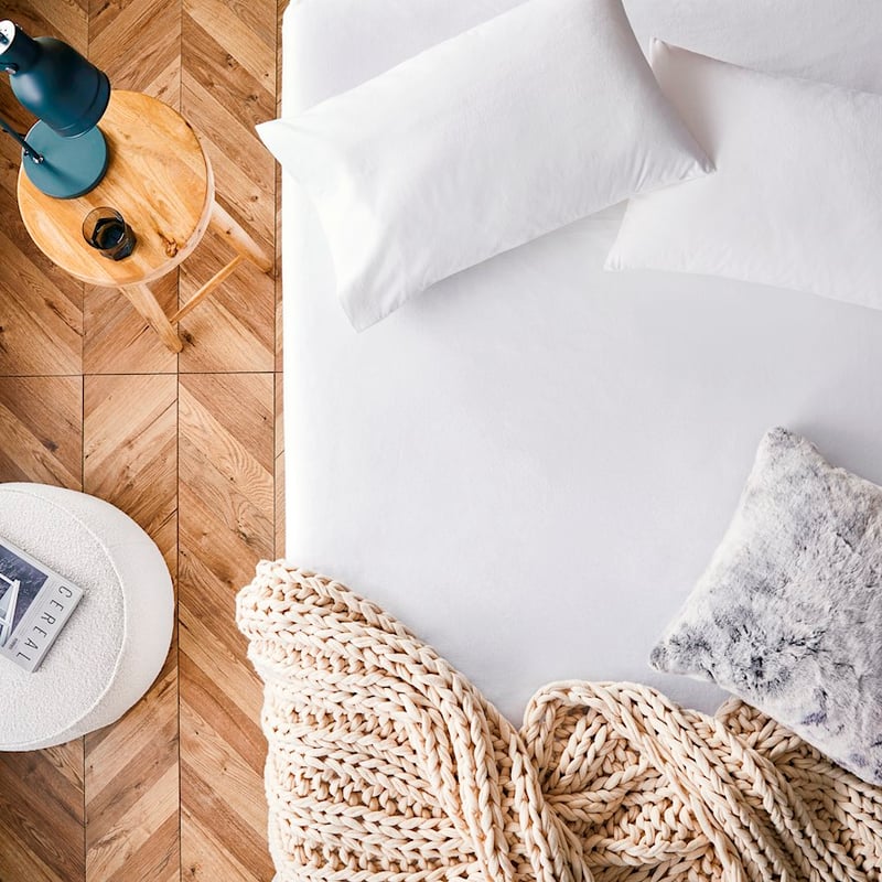 Flannelette White Sheet Set