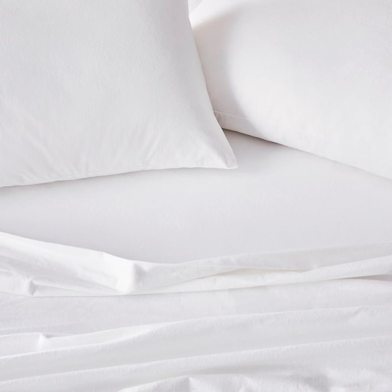 Flannelette White Sheet Set