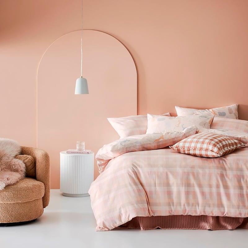 Printed Pink Cat Flannelette Quilt Cover Set + Separates