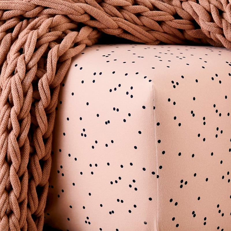 Printed Pink Spot Flannelette Sheet Set