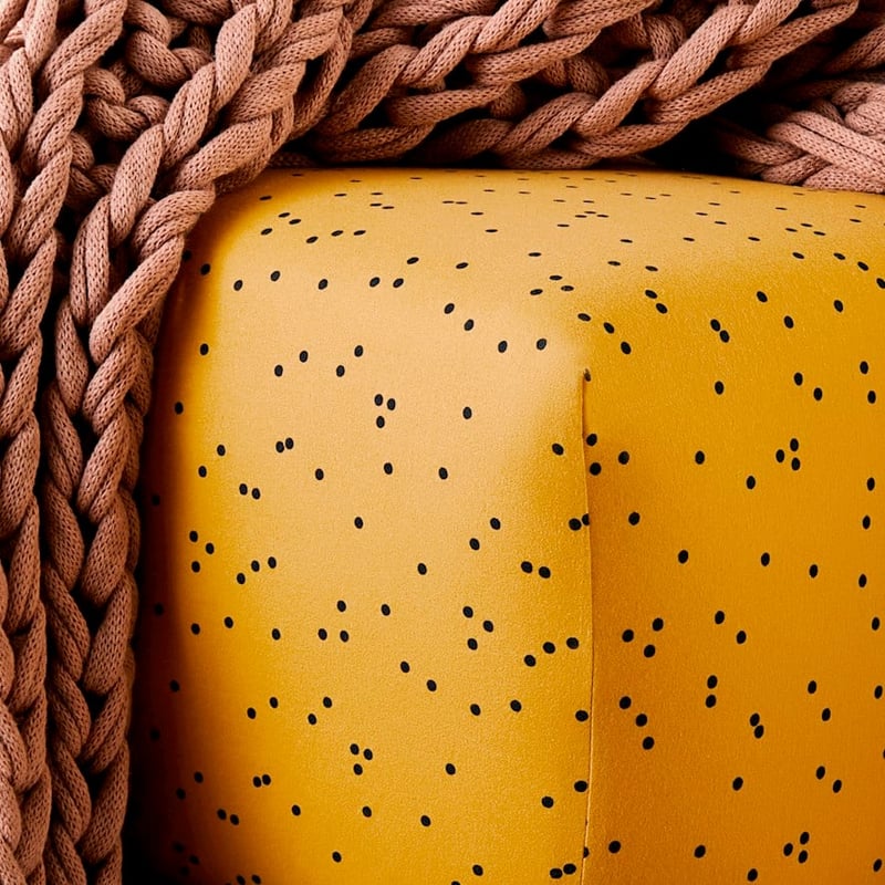 Printed Mustard Spot Flannelette Sheet Set