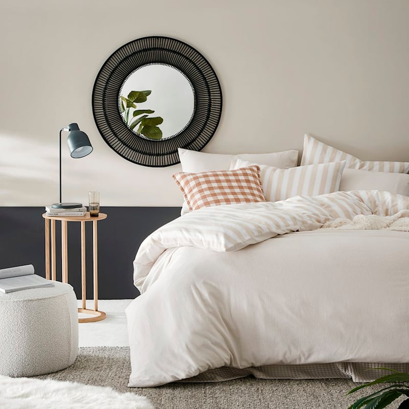 Printed Sand Stripe Flannelette Quilt Cover Set + Separates