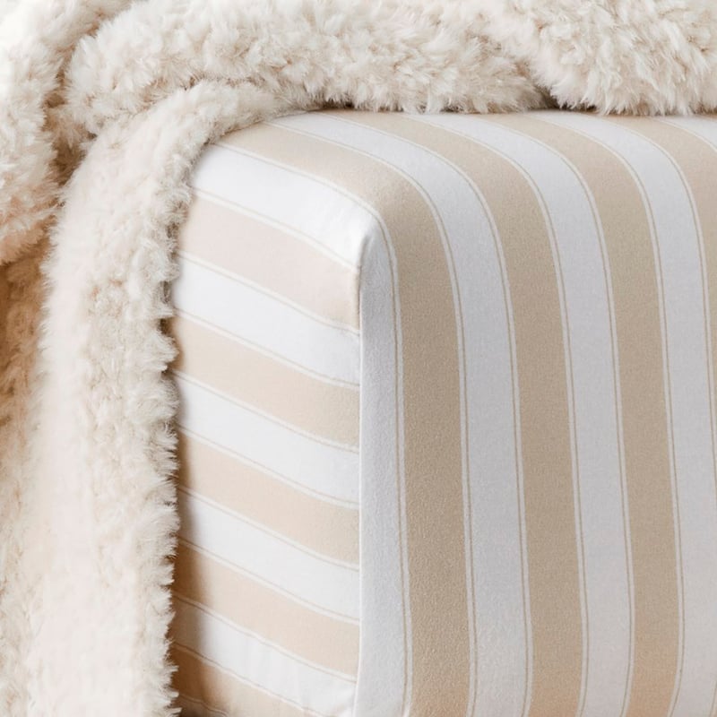Printed Sand Stripe Flannelette Sheet Set