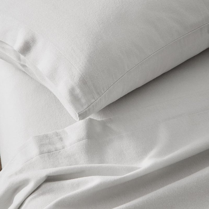 Plain Dyed Grey Flannelette Sheet Set