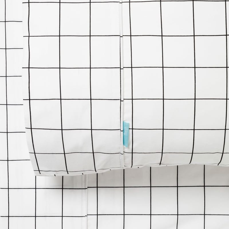 Pillowcase Grid Print