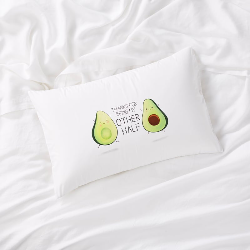 My Other Half Text Pillowcase