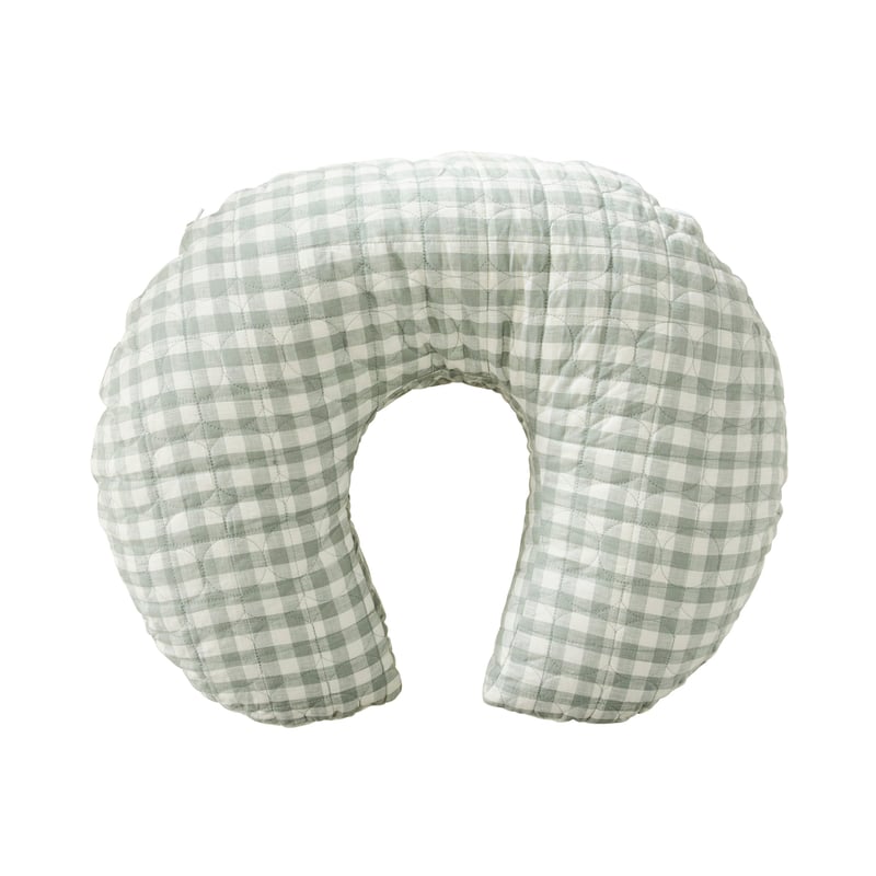 Vintage Washed Eucalyptus Check Nursing Pillow