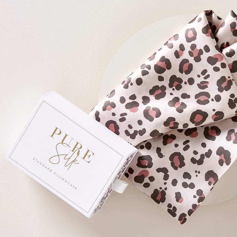 Pure Silk Leopard Printed Pillowcase