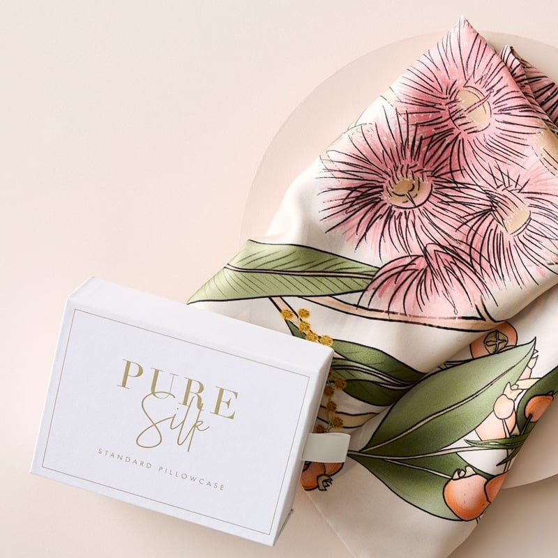 Pure Silk Lilly Pilly Floral Printed Pillowcase