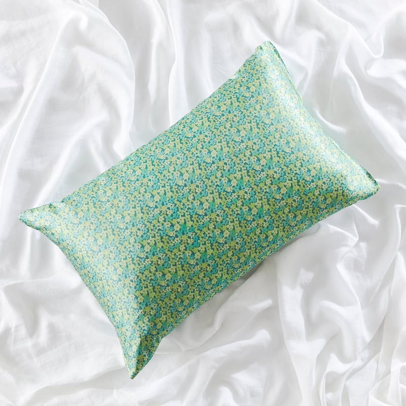 Pure Silk Zoe Floral & Gingham Printed Pillowcase