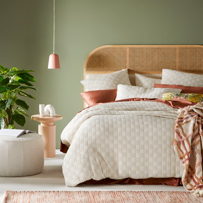 Bishop Natural Jacquard Quilt Cover Separates
