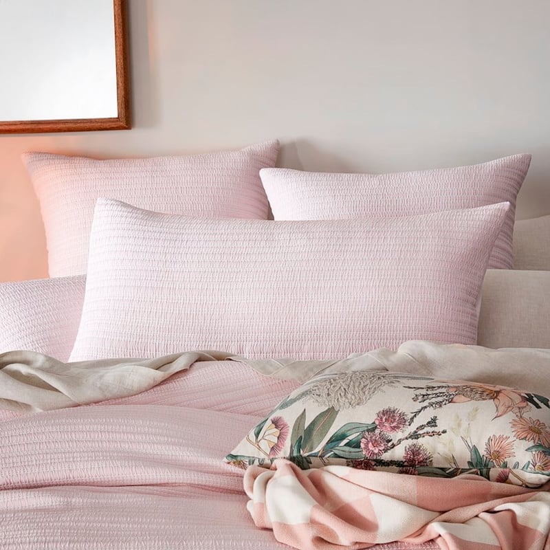 Hayman Soft Pink Quilted Pillowcases
