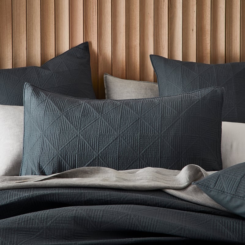 Prism Graphite Quilted Pillowcase