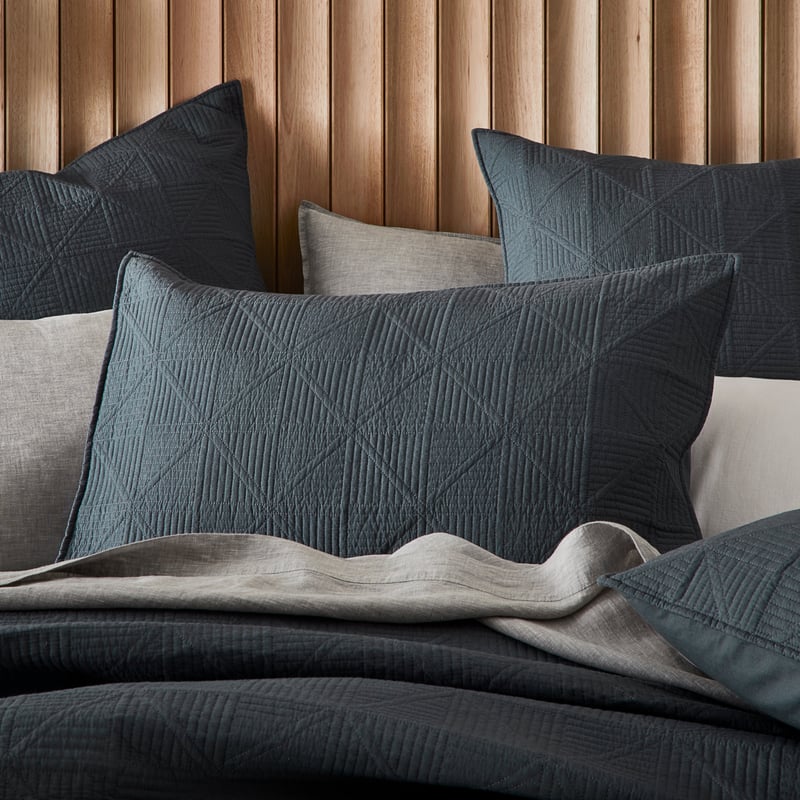 Prism Graphite Quilted Pillowcase