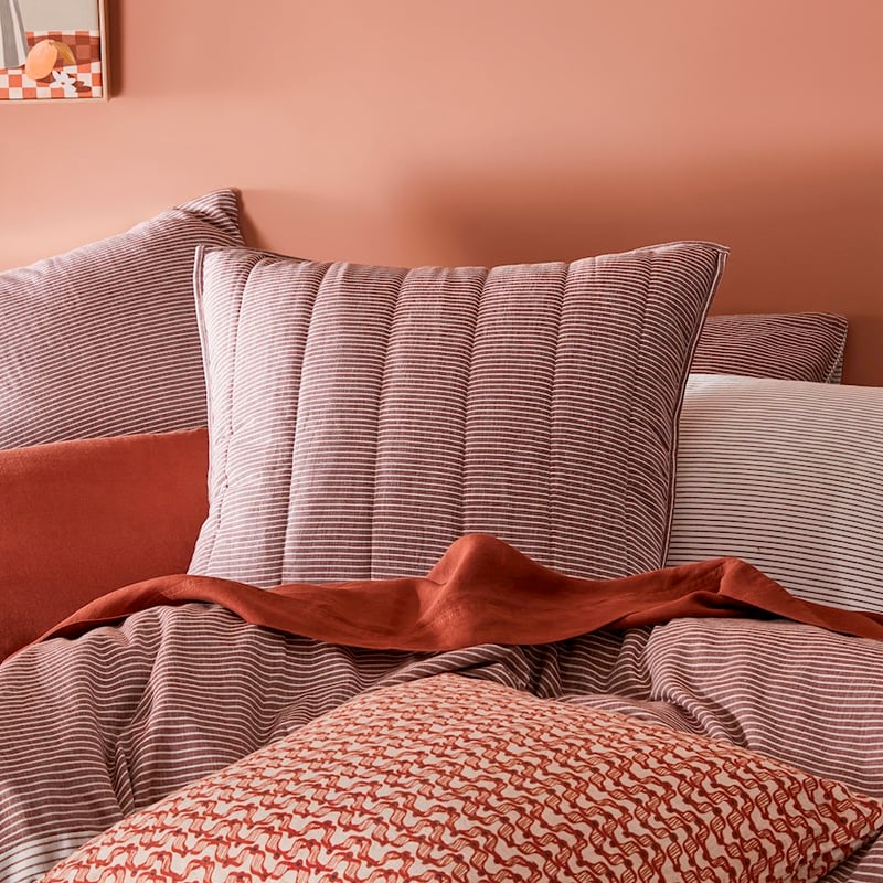 Cove Mahogany Quilted Pillowcase