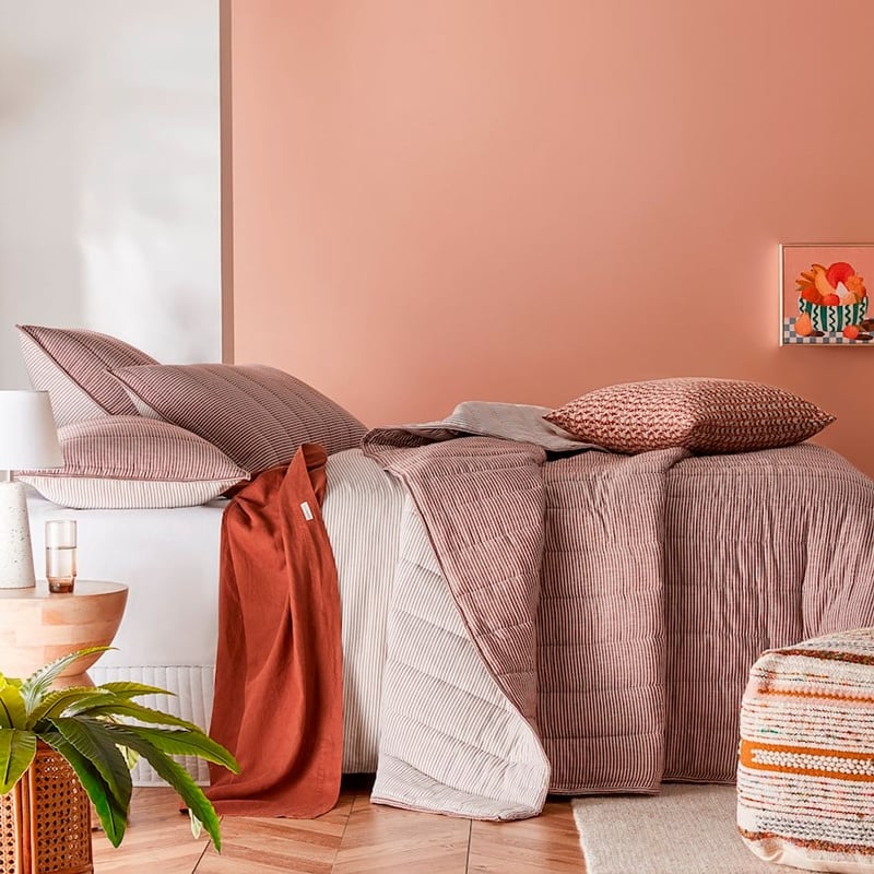 Cove Mahogany Quilted Pillowcase