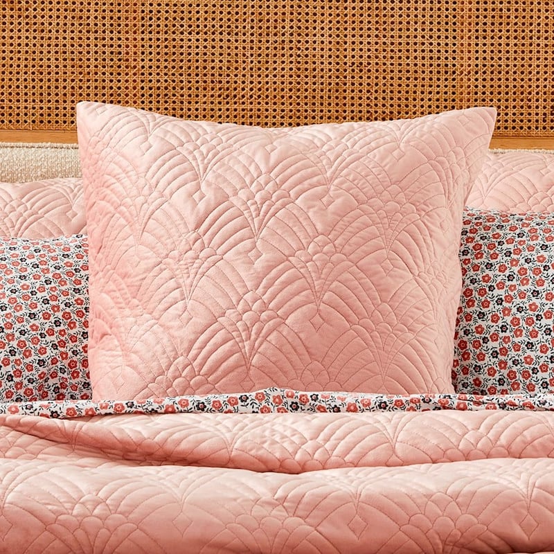 Adelaide Pink Velvet Quilted Pillowcases