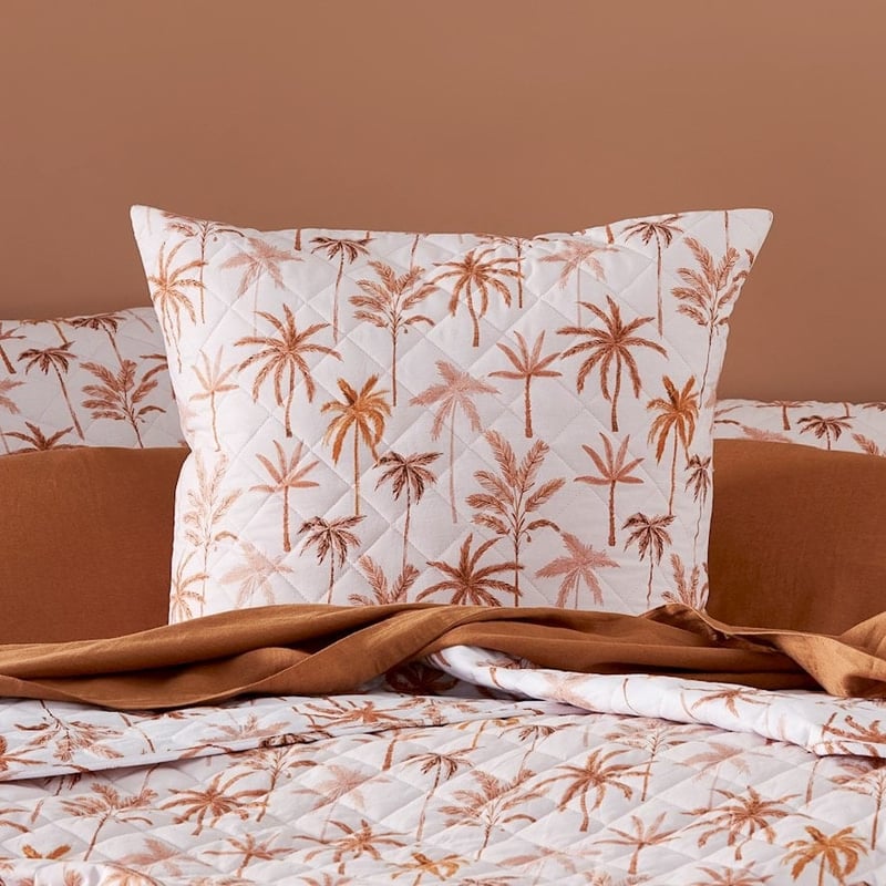 Palm Beach Pink Quilted Pillowcases