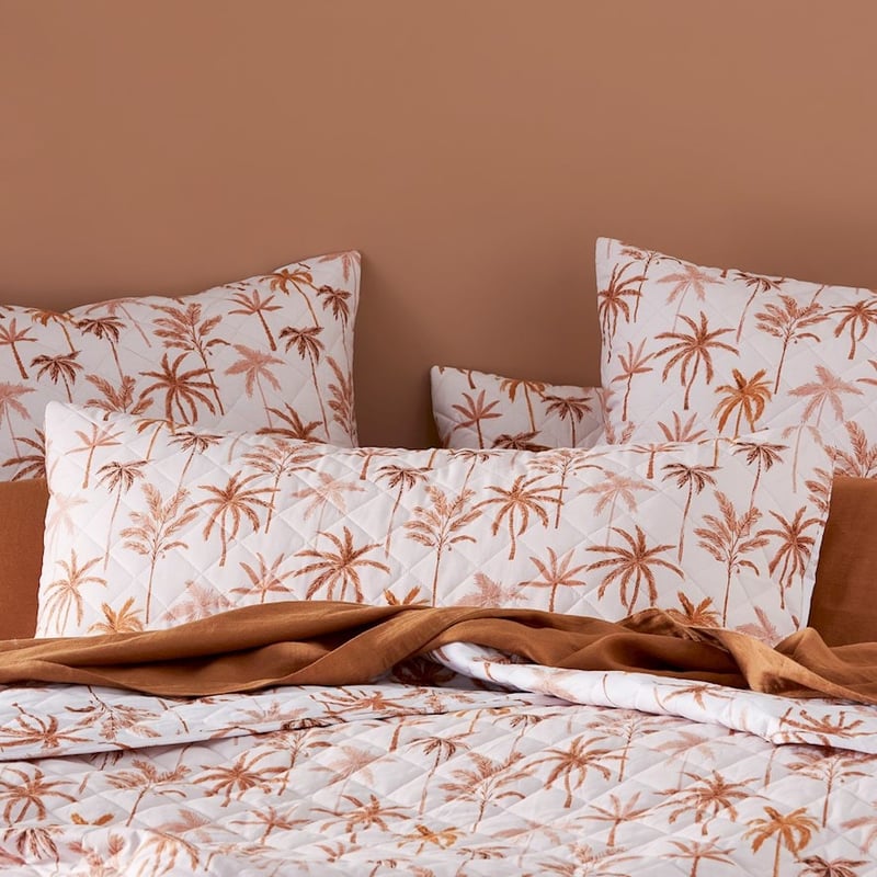Palm Beach Pink Quilted Pillowcases