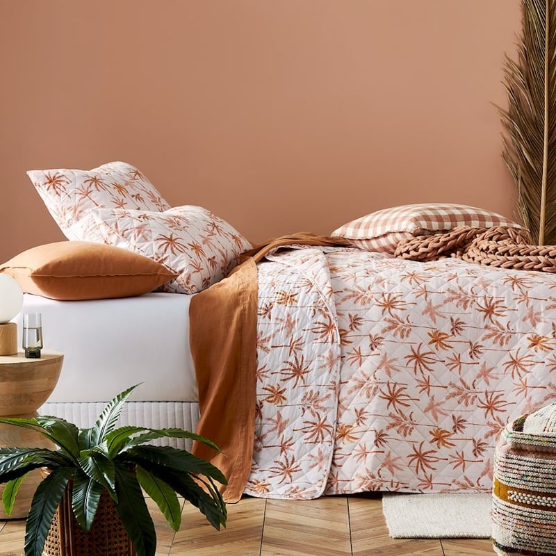 Palm Beach Pink Quilted Pillowcases