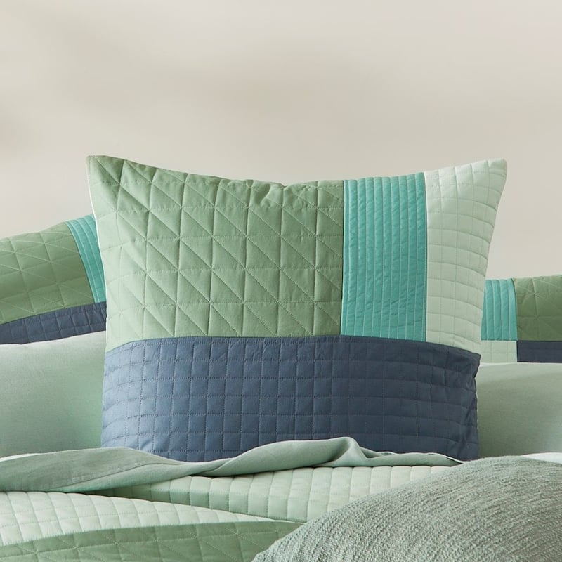 Idaho Green Quilted Pillowcases