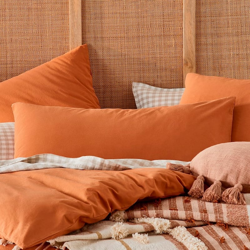 Stonewashed Cotton Ginger Pillowcases