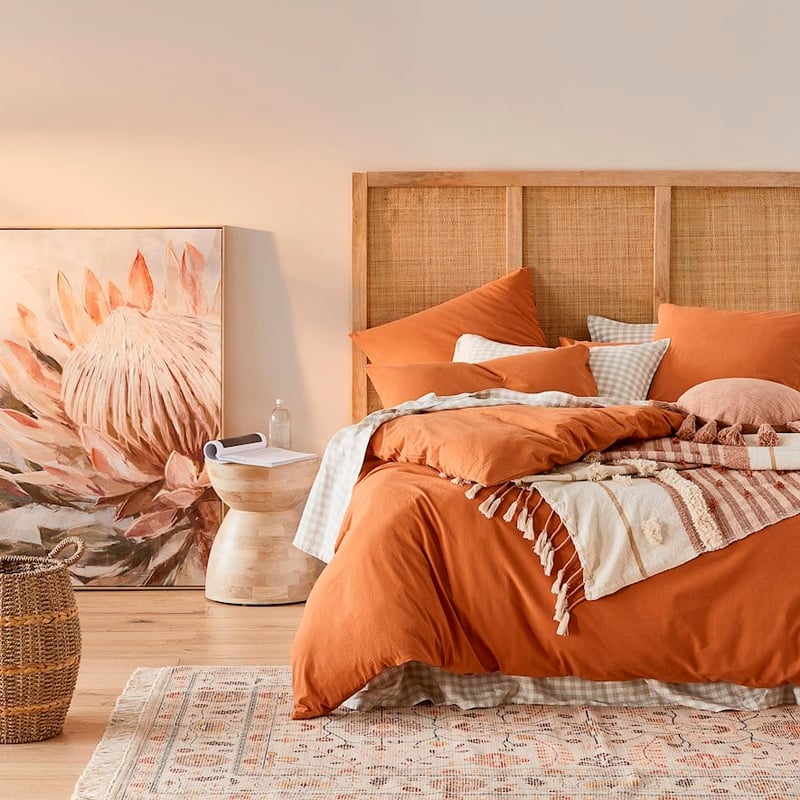 Stonewashed Cotton Ginger Pillowcases