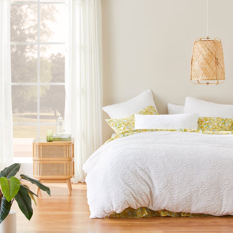 Sophia White Jacquard Quilt Cover Separates
