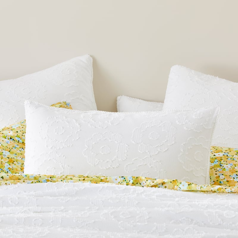 Sophia White Jacquard Quilt Cover Separates
