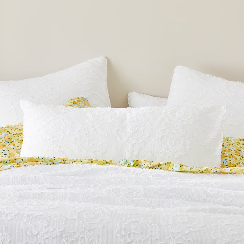 Sophia White Jacquard Quilt Cover Separates