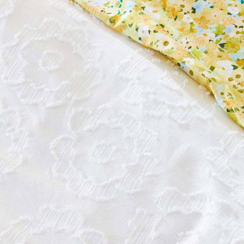 Sophia White Jacquard Quilt Cover Separates