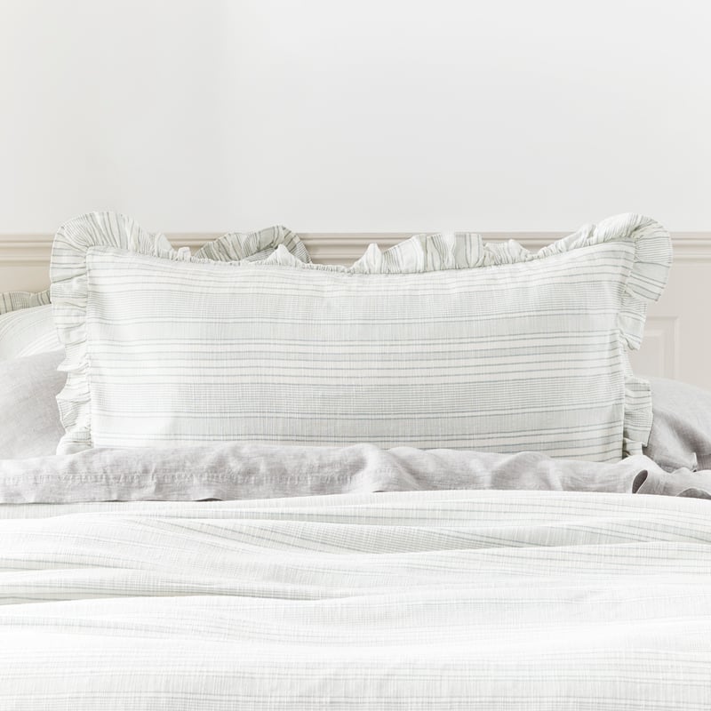 Heidi Ruffle Blue Pillowcases