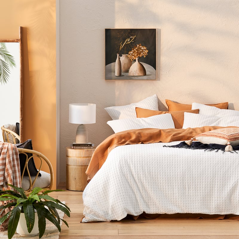Manhattan White Waffle Pillowcases