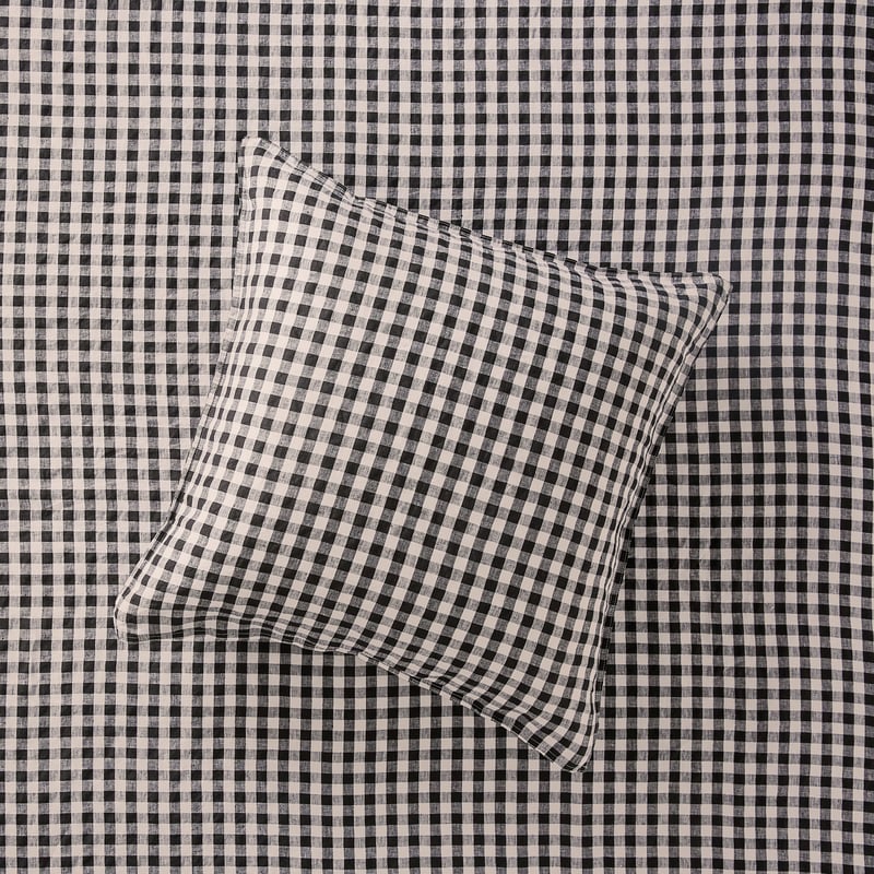Vintage Washed Onyx Check Pillowcases