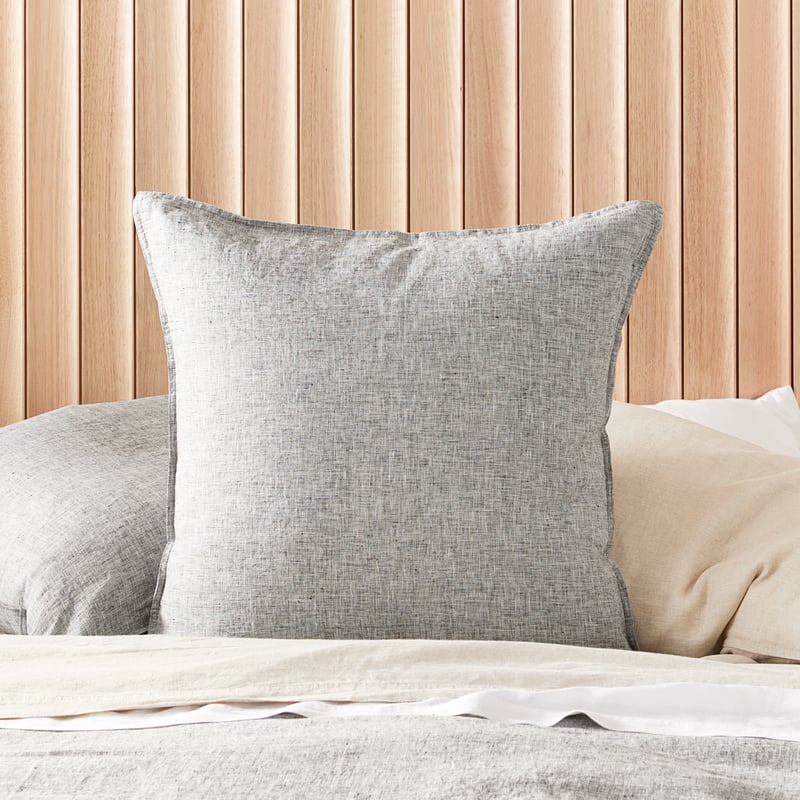 Vintage Washed Linen Onyx Woven Pillowcases