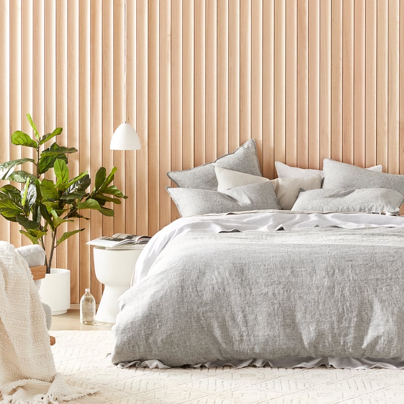 Vintage Washed Linen Onyx Woven Pillowcases