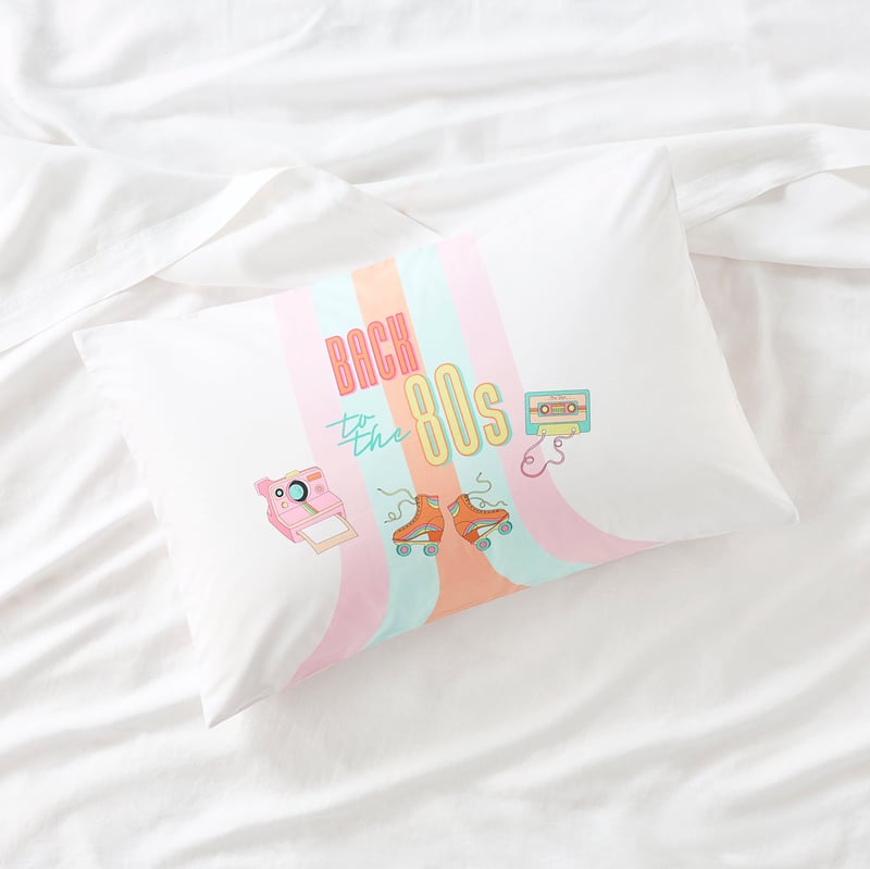 Generations Back to the 80's Text Pillowcase