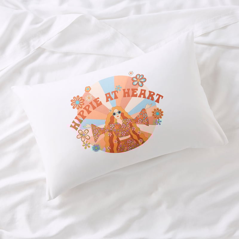 Generations Hippie At Heart Text Pillowcase