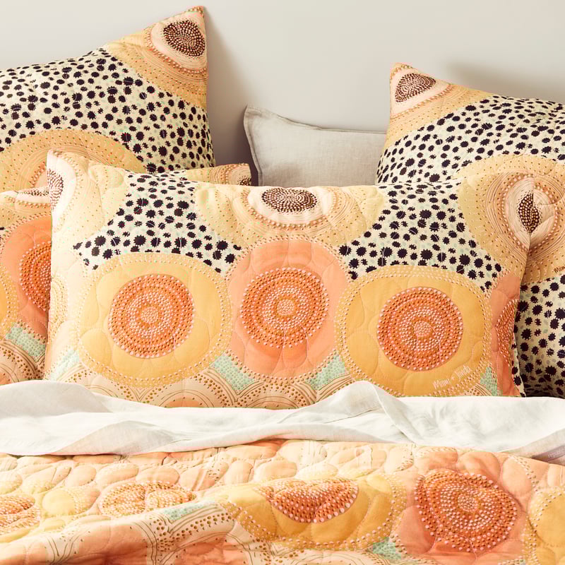 Miimi + Jiinda Jagun Sunset Quilted Pillowcases
