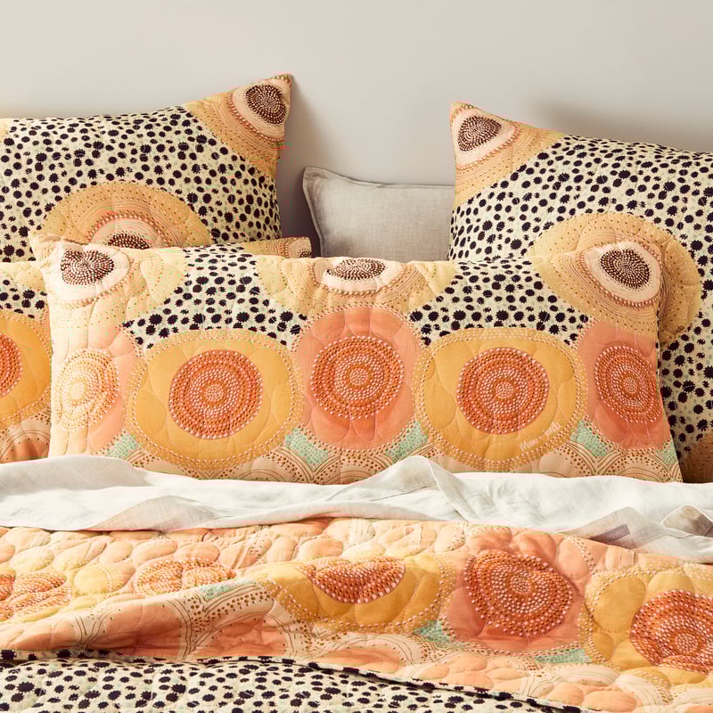 Miimi + Jiinda Jagun Sunset Quilted Pillowcases