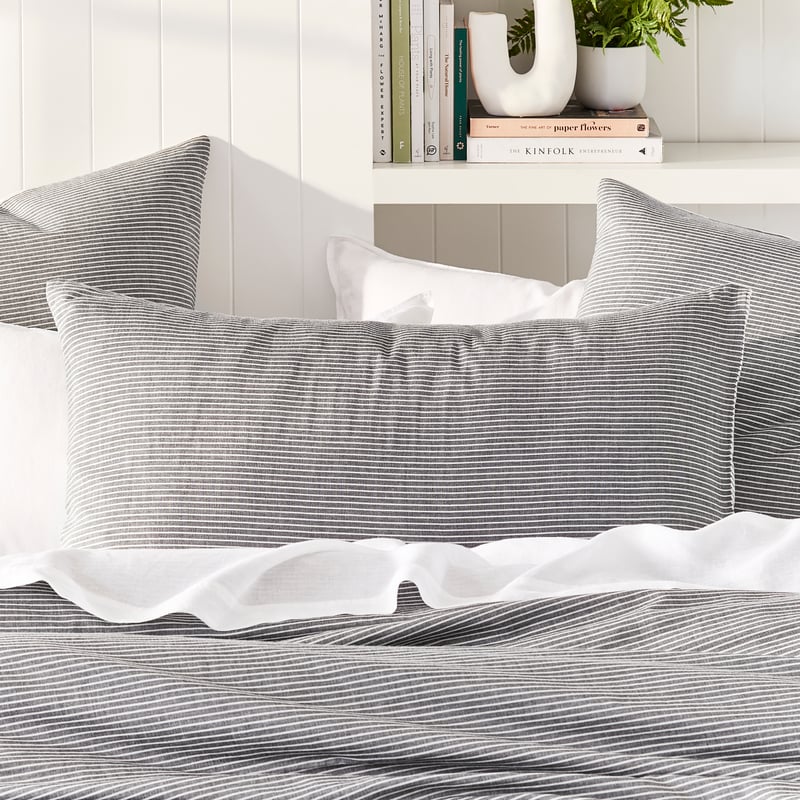 Cove Off White & Onyx Stripe Pillowcases