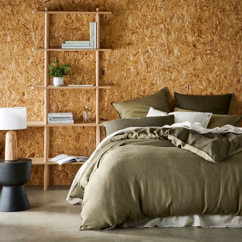Hemp Deep Olive Quilt Cover Separates