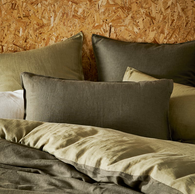 Hemp Deep Olive Quilt Cover Separates