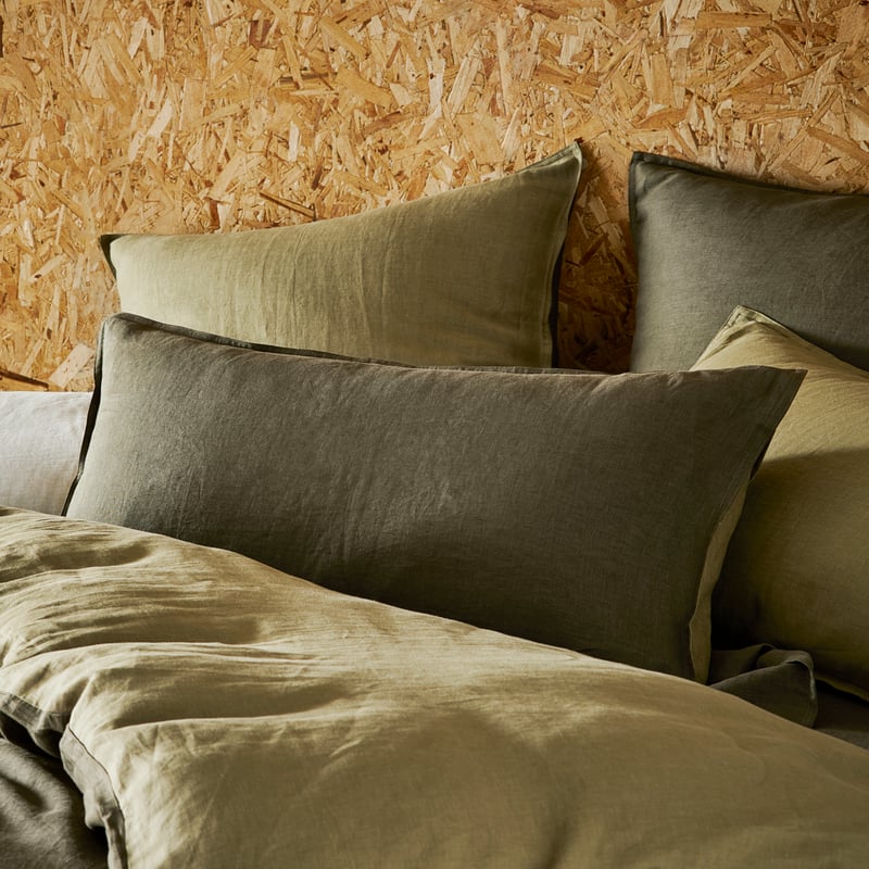 Hemp Deep Olive Quilt Cover Separates