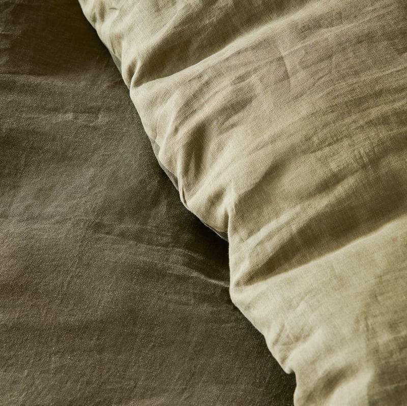 Hemp Deep Olive Quilt Cover Separates