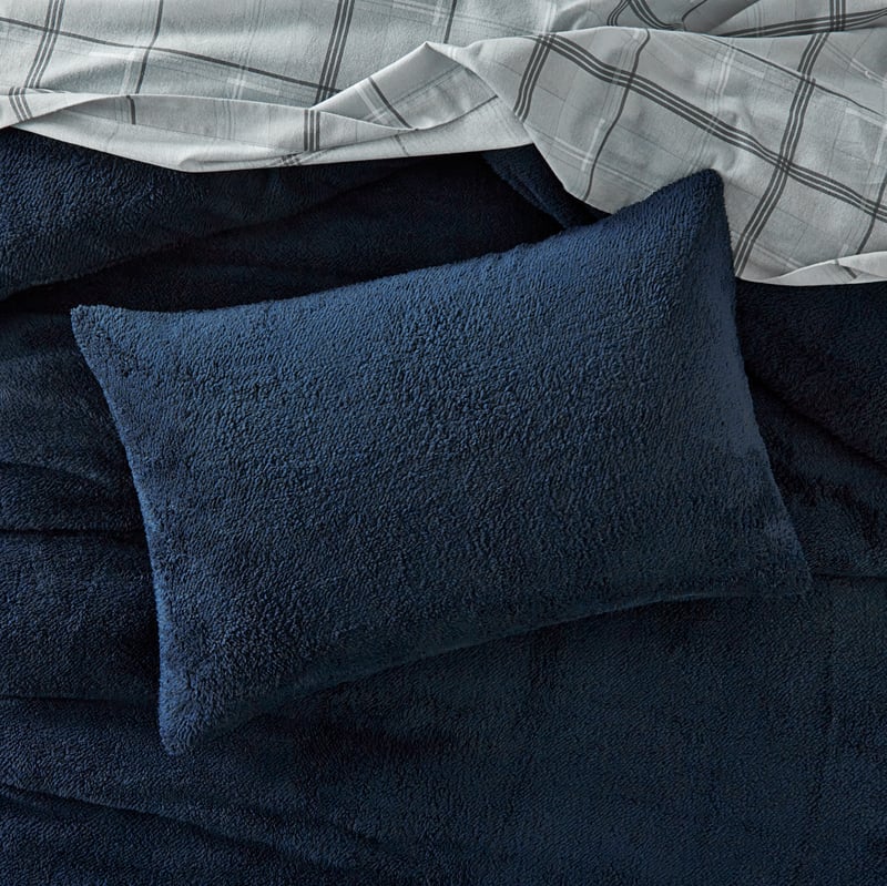 Sherpa Navy Quilt Cover Set + Separates