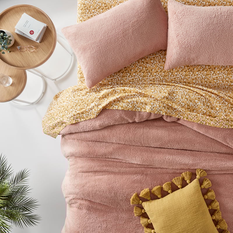 Sherpa Pink Quilt Cover Set + Separates