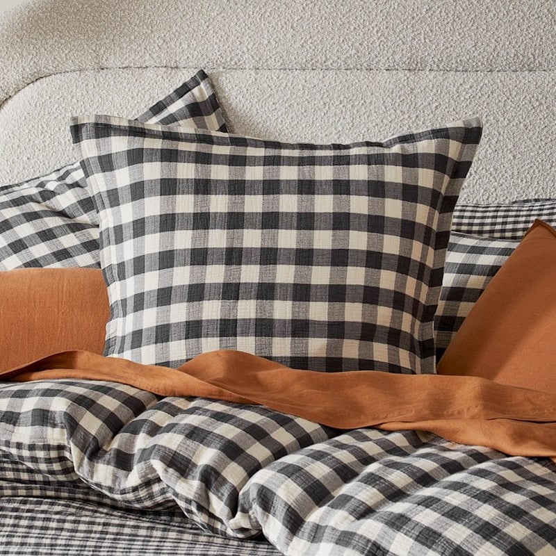 New York Black Check Quilt Cover Separates