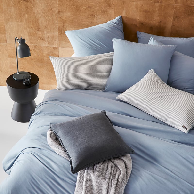 Ultra Soft Jersey Powder Blue Quilt Cover Separates